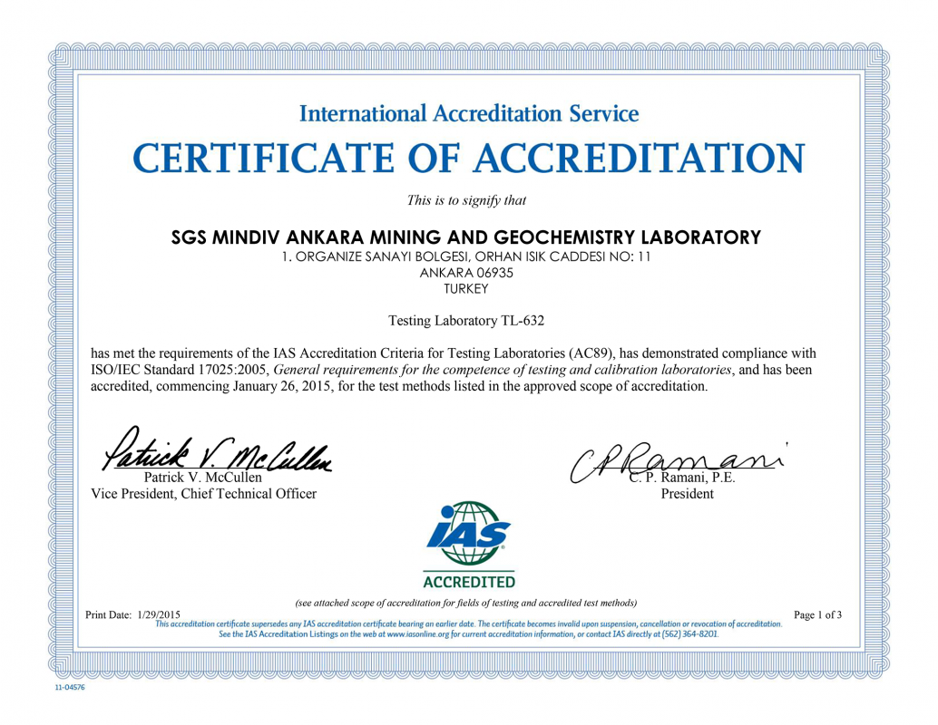 CERTIFICATE ACCREDITATION  IN TURKEY